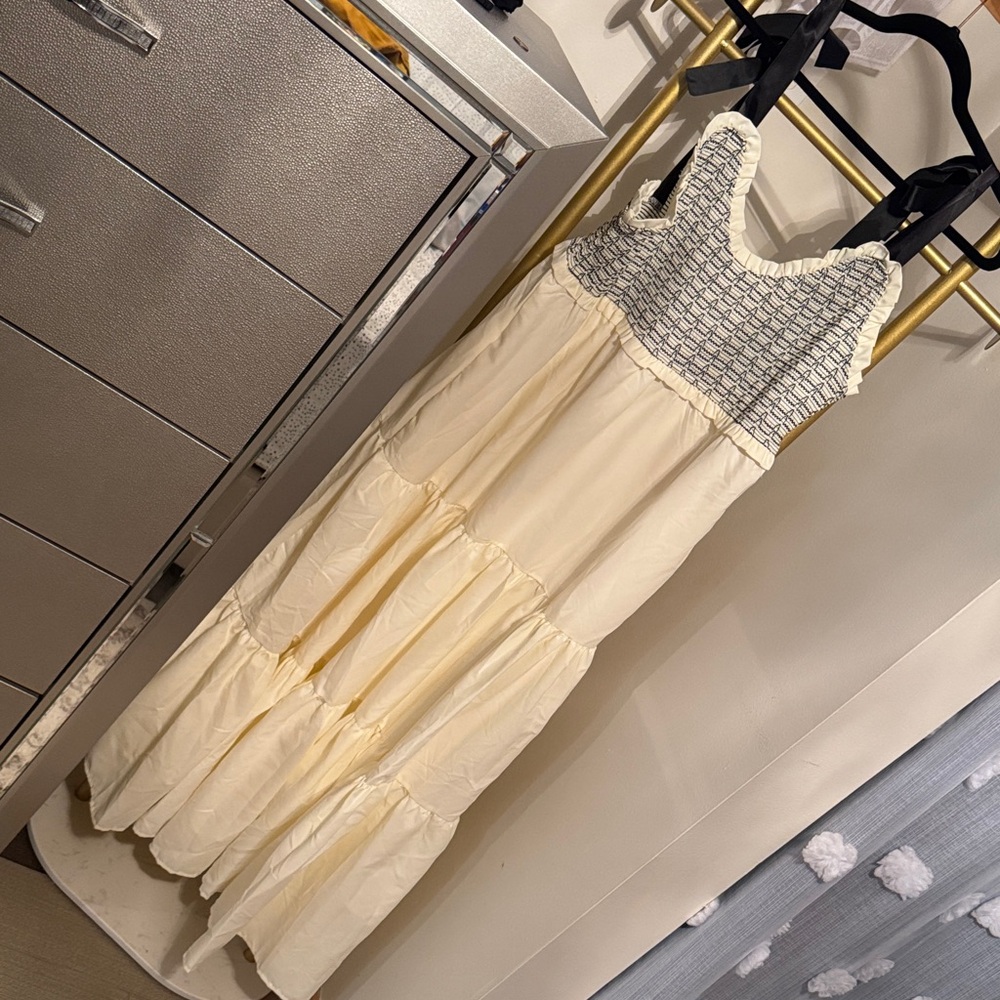 Amazon Cream and Black Maxi Dress